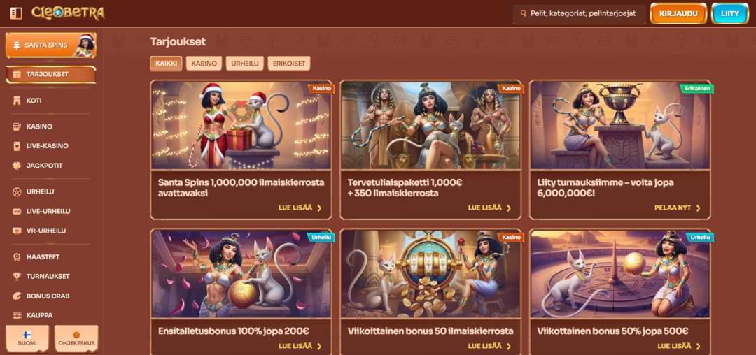 Cleobetra Casino bonukset