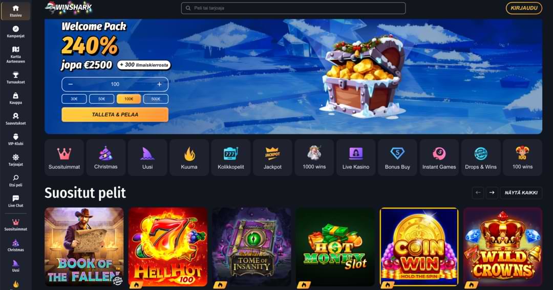 WinShark Casino virallinen sivusto